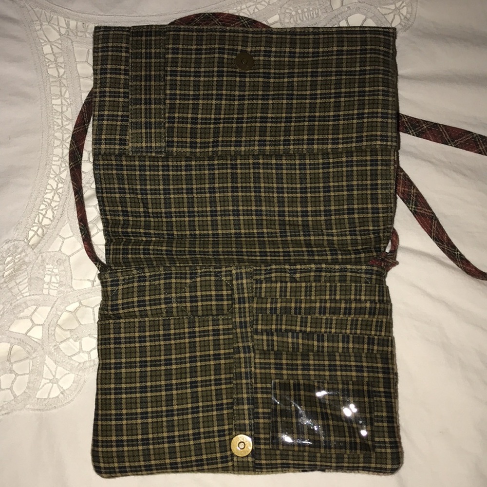 Victorian Heart quilted plaid Crossbody Purse - Picture 3 of 11